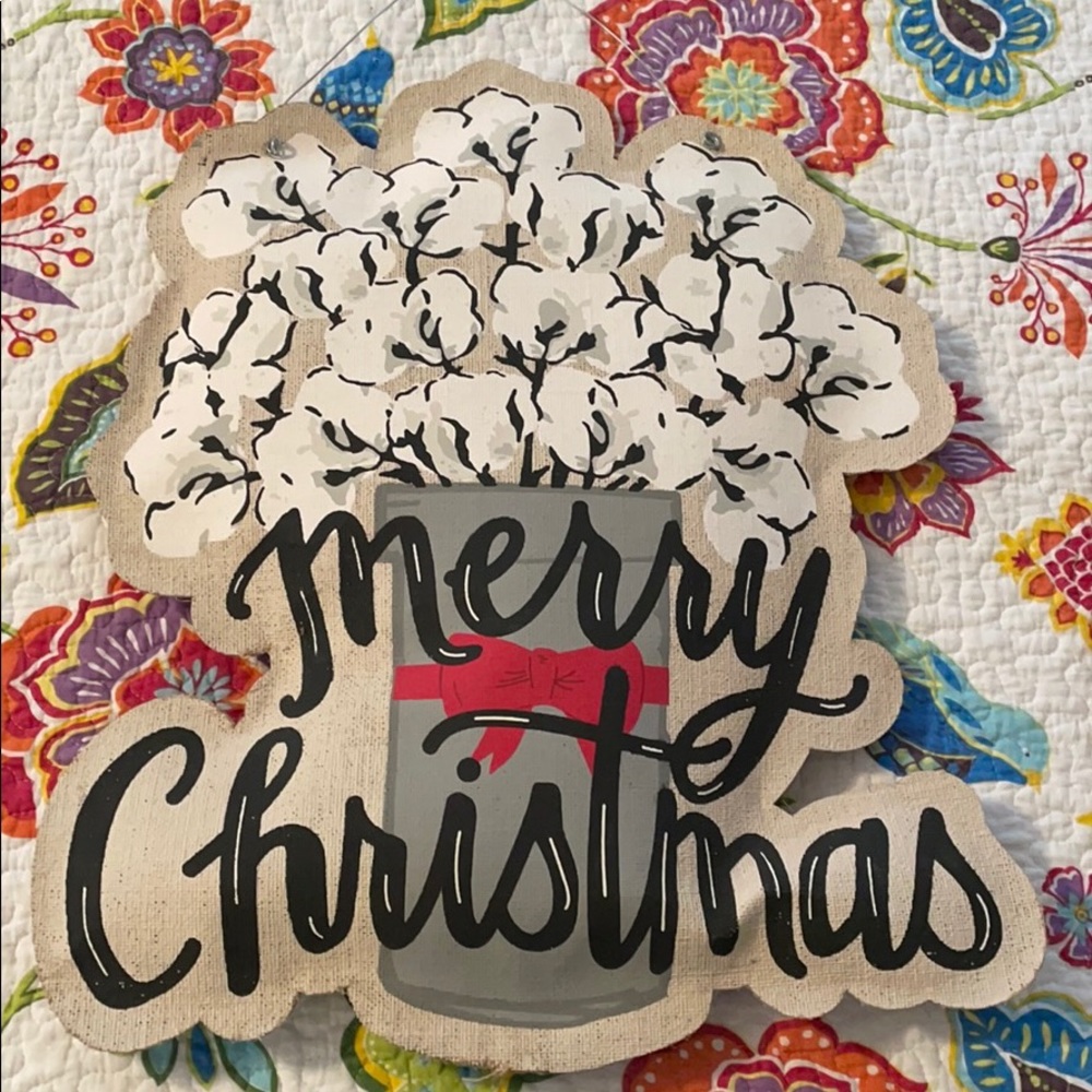 NWT Glory Haus Merry Christmas Burlee with Cotton